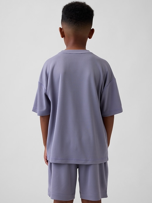 t-shirt gapfit tech en maille recyclée pour enfants