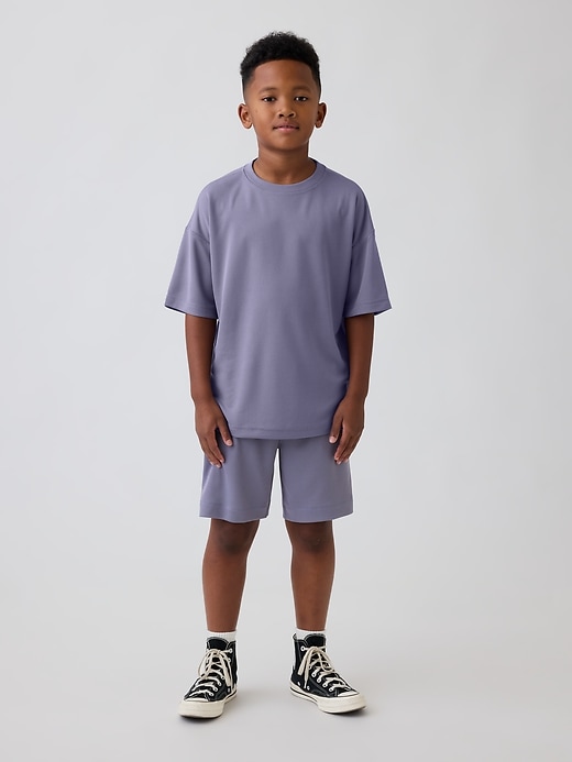 t-shirt gapfit tech en maille recyclée pour enfants