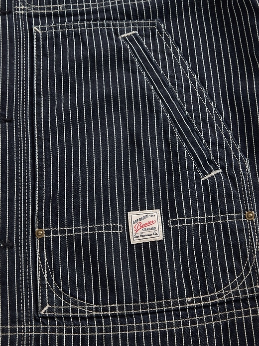 veste de travail à rayures en denim
