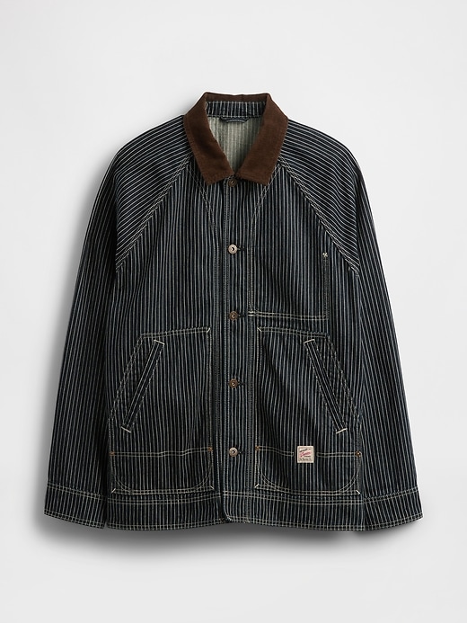 veste de travail à rayures en denim