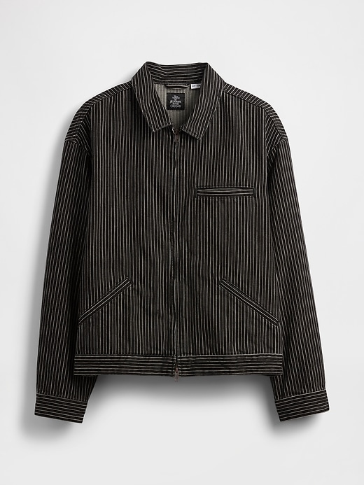 veste en jean rayée gap × disney tim burtons lÉtrange noël de monsieur jack