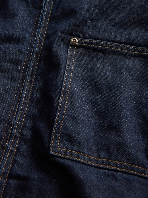 veste de travail zippée doublée en denim