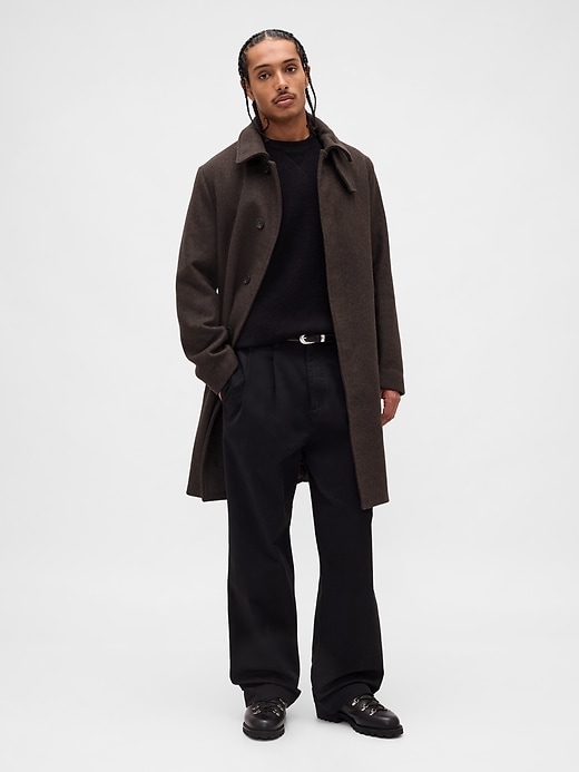 manteau de voiture en laine mélangée