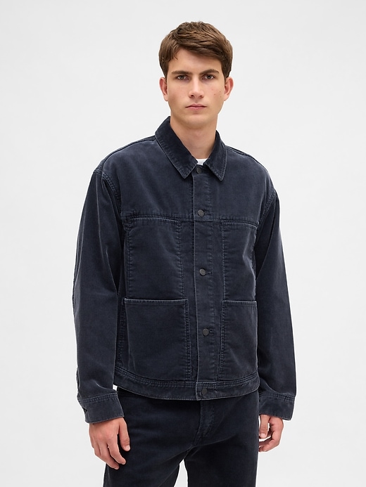 veste en velours côtelé décontractée