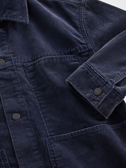 veste en velours côtelé décontractée