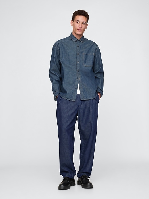 pantalon en denim ultra-doux à chevrons