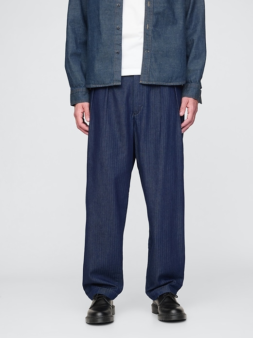 pantalon en denim ultra-doux à chevrons