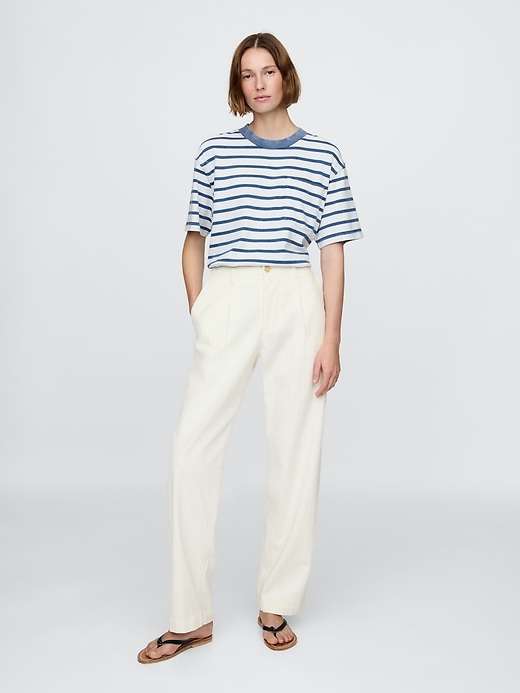 pantalon en denim plissé pour adulte gap × dÔen