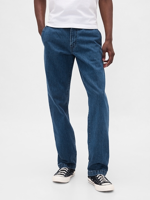 jean à pantalon droit décontracté