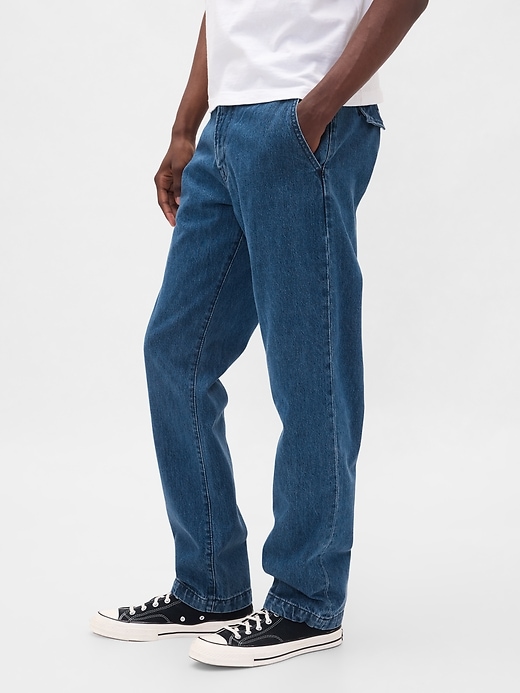 jean à pantalon droit décontracté