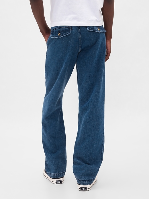 jean à pantalon droit décontracté