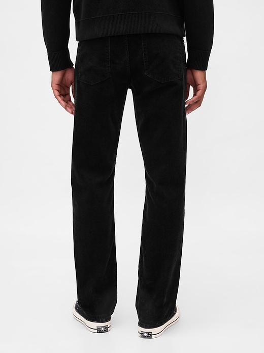 pantalon droit décontracté en velours côtelé