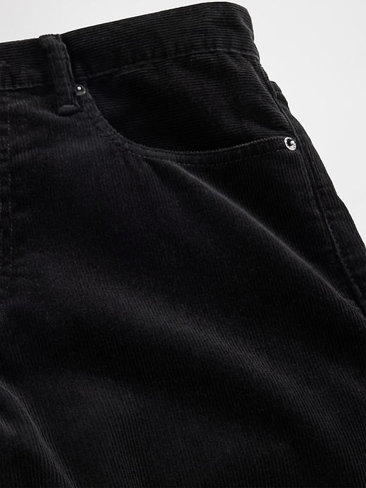 pantalon droit décontracté en velours côtelé
