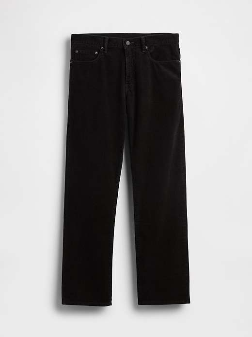 pantalon droit décontracté en velours côtelé
