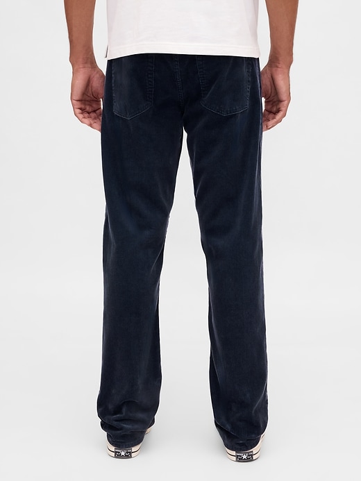 pantalon droit décontracté en velours côtelé
