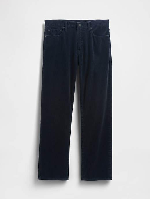 pantalon droit décontracté en velours côtelé