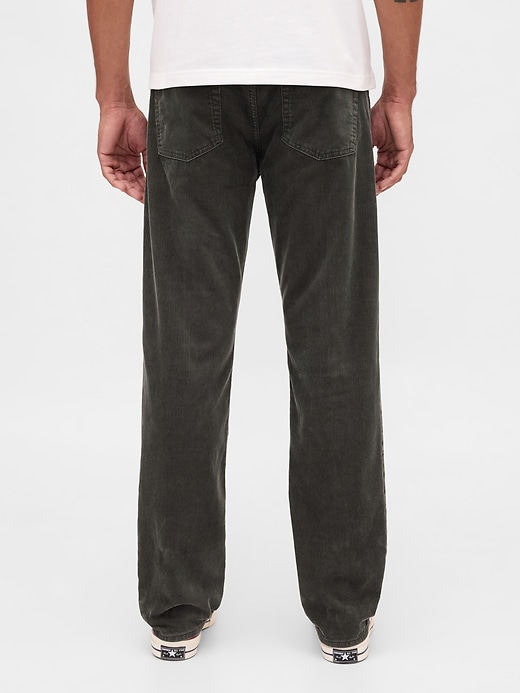 pantalon droit décontracté en velours côtelé