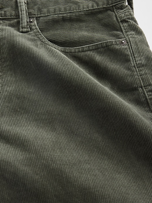 pantalon droit décontracté en velours côtelé
