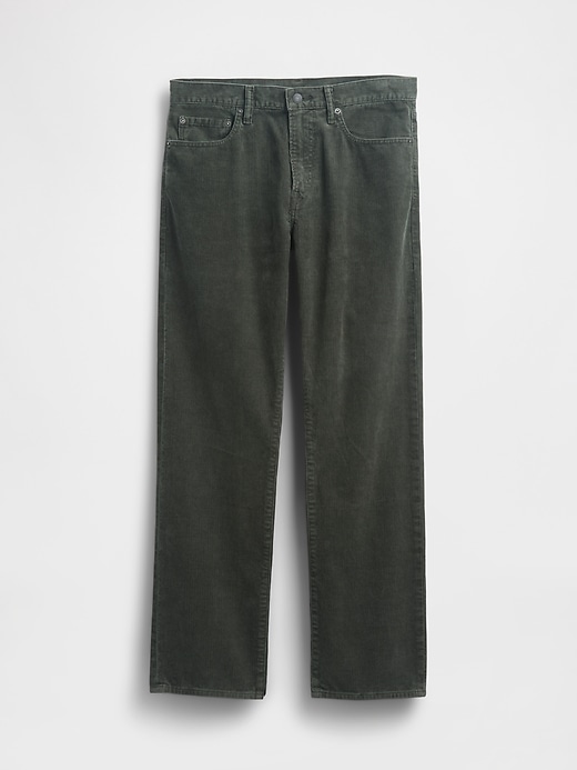 pantalon droit décontracté en velours côtelé