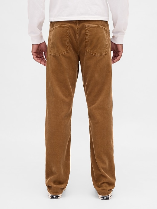 pantalon droit décontracté en velours côtelé