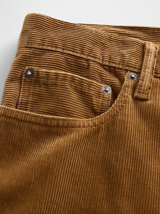 pantalon droit décontracté en velours côtelé