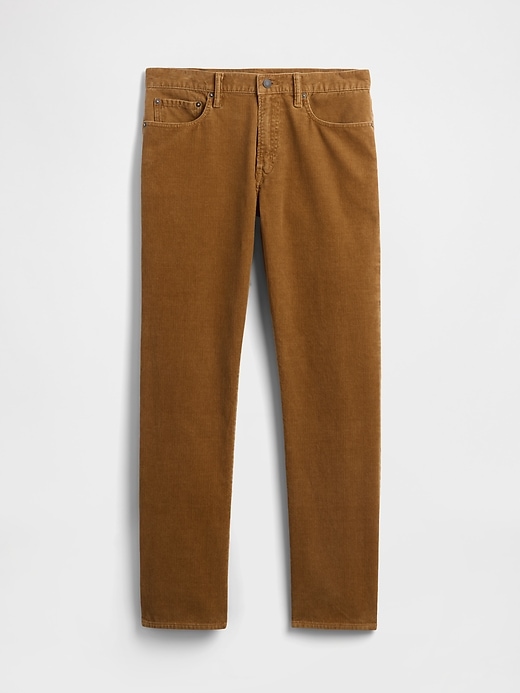 pantalon droit décontracté en velours côtelé