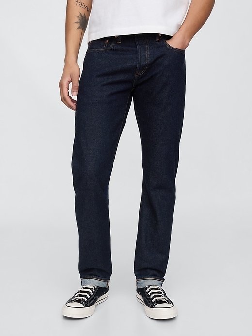jeans slim à lisière