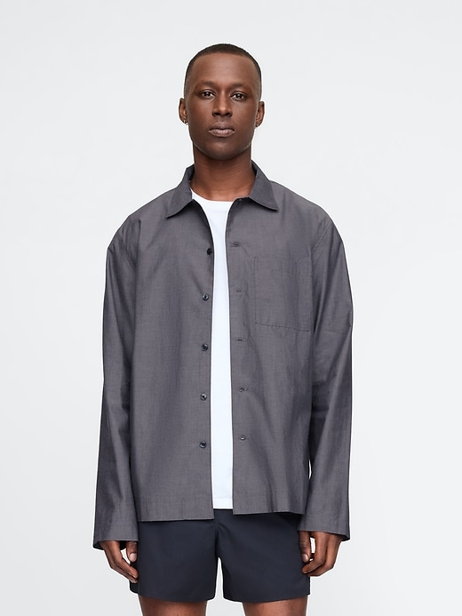 chemise de pyjama grande taille en popeline