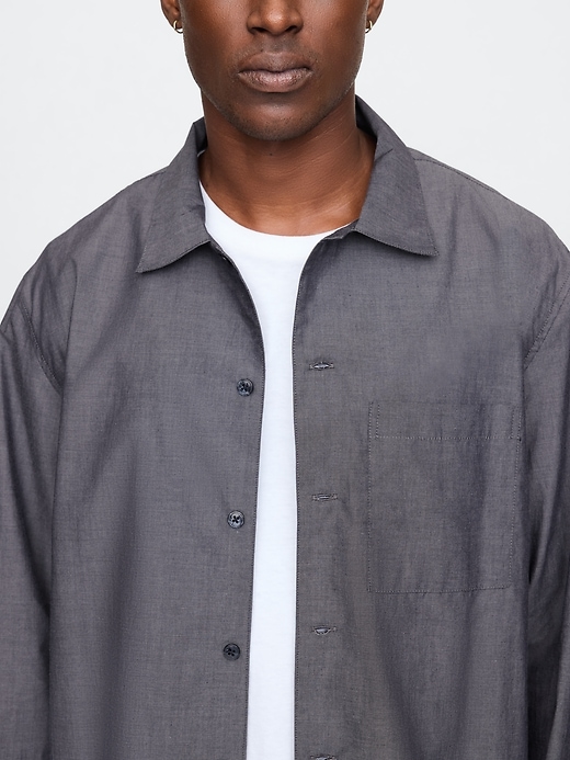 chemise de pyjama grande taille en popeline