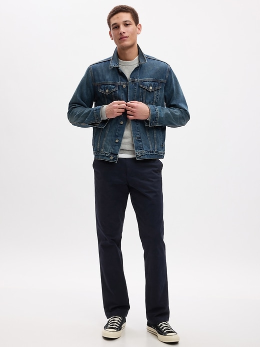 pantalon kaki droit moderne