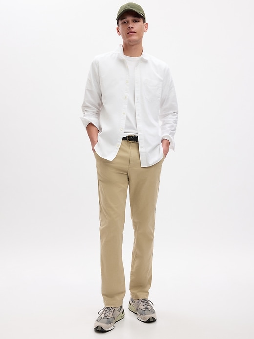 pantalon kaki droit moderne