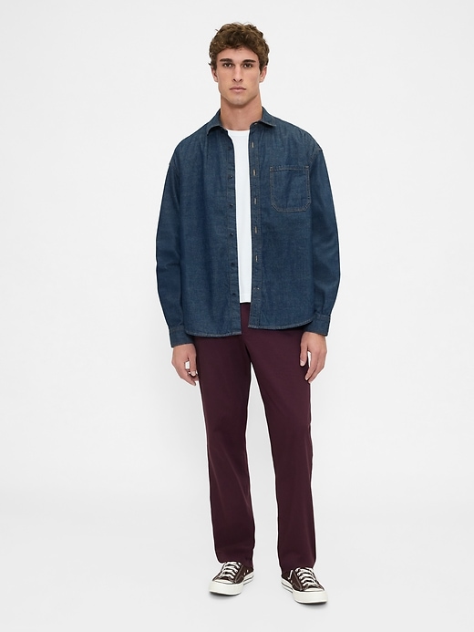 pantalon kaki droit moderne