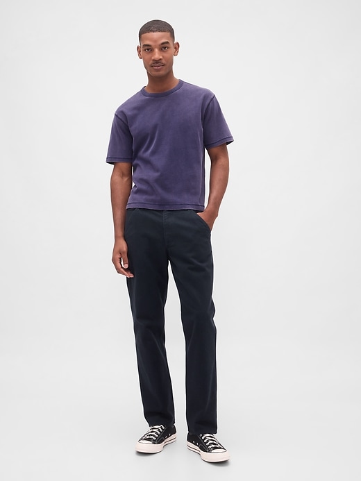 pantalon kaki utilitaire droit décontracté