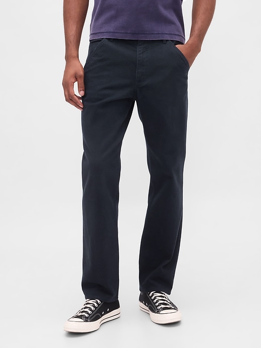 pantalon kaki utilitaire droit décontracté