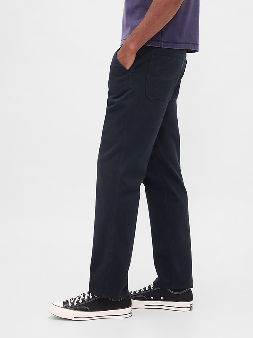pantalon kaki utilitaire droit décontracté