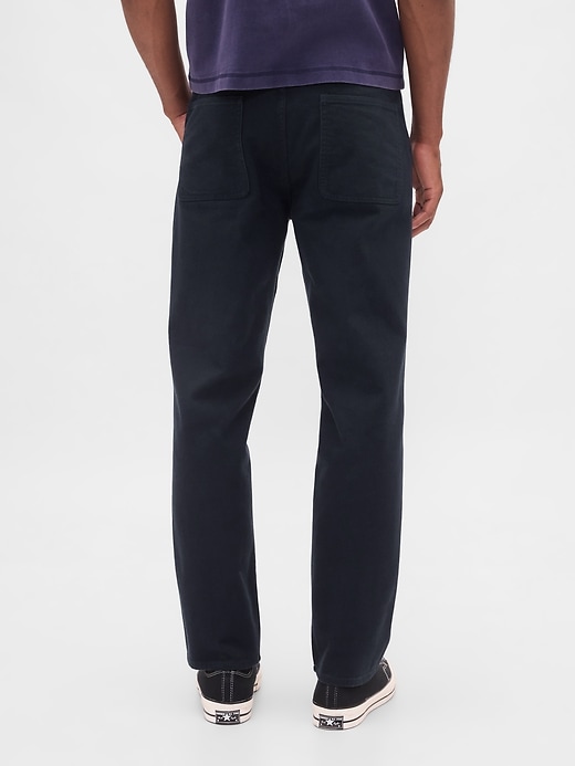 pantalon kaki utilitaire droit décontracté