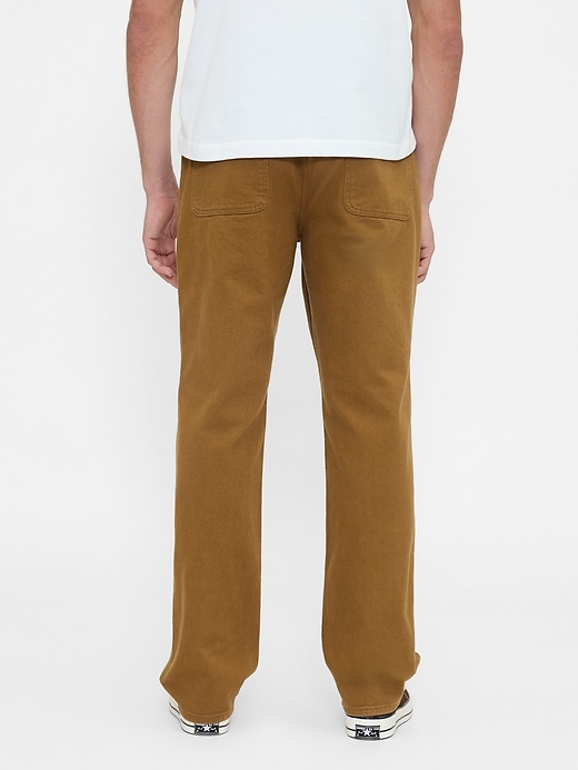 pantalon kaki utilitaire droit décontracté