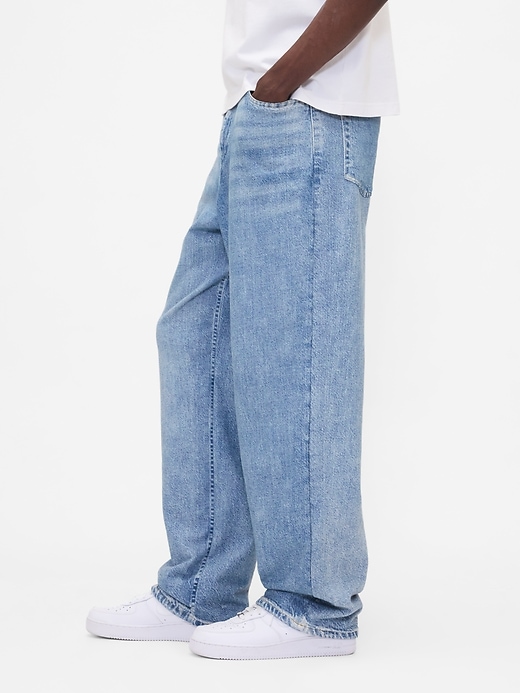 jean baggy en denim tricoté gap × bÉis