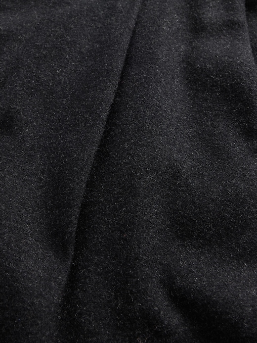 pantalon droit décontracté en laine mélangée