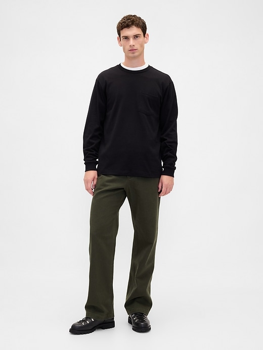 pantalon de charpentier ample en toile des années 90