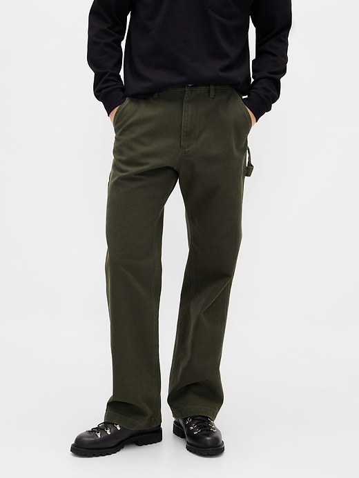 pantalon de charpentier ample en toile des années 90