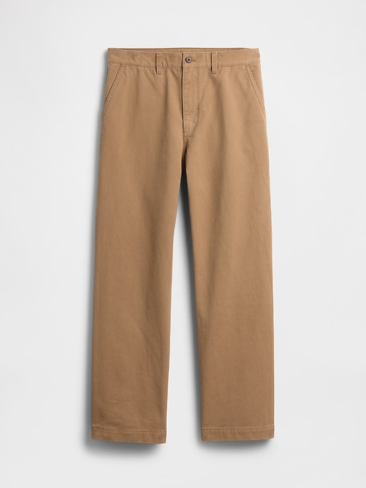 pantalon kaki ample en sergé épais des années 90