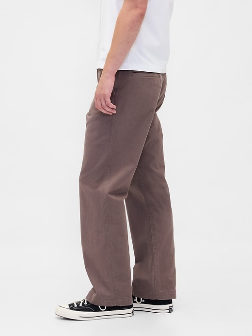 pantalon kaki ample en sergé épais des années 90