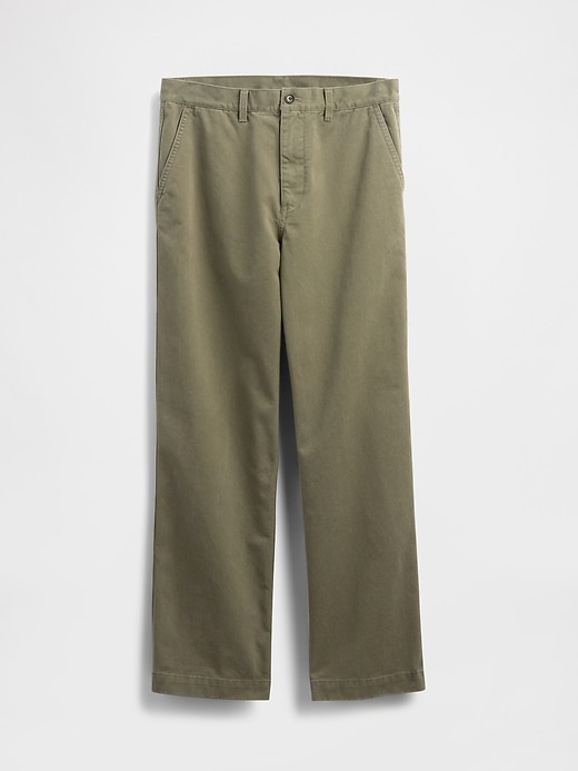 pantalon kaki ample en sergé épais des années 90