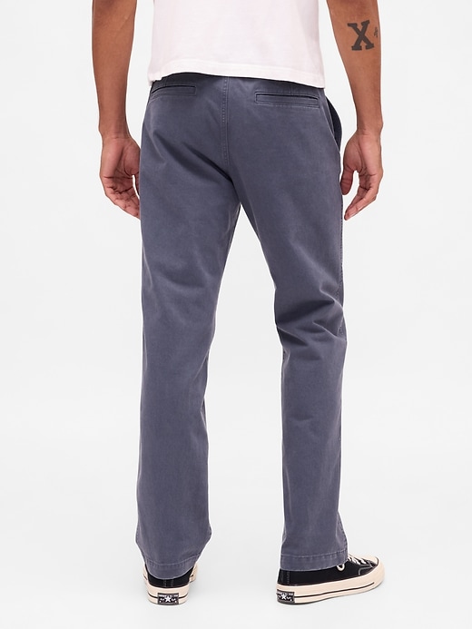 pantalons kaki droits décontractés en sergé épais