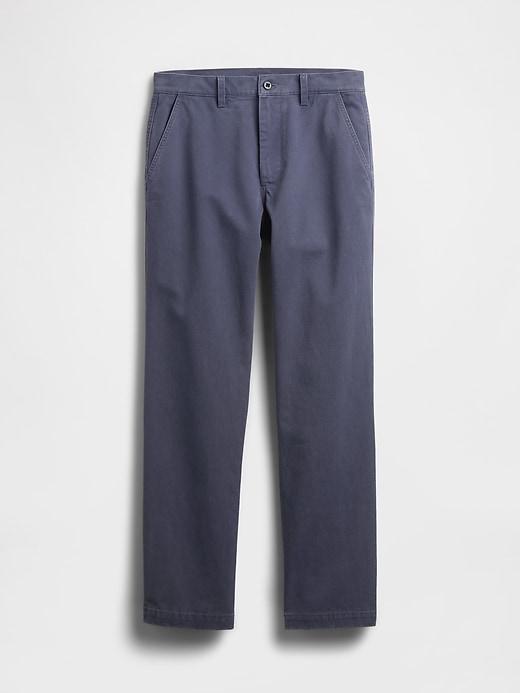 pantalons kaki droits décontractés en sergé épais