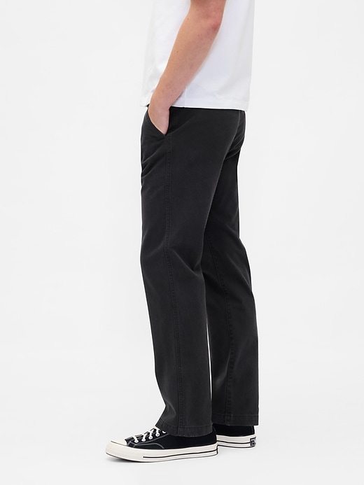 pantalons kaki droits décontractés en sergé épais
