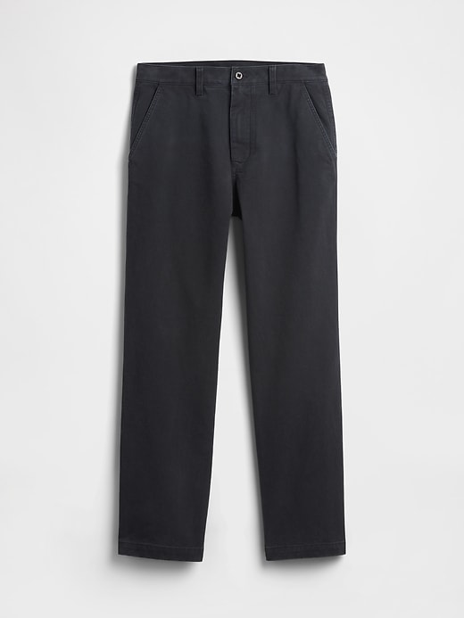 pantalons kaki droits décontractés en sergé épais