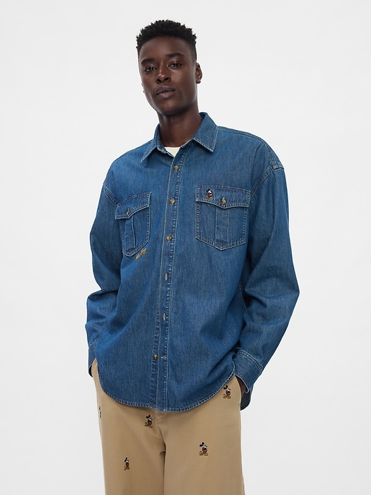 chemise western en denim gap × disney