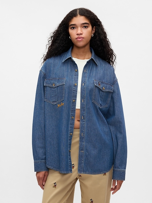 chemise western en denim gap × disney